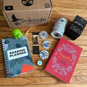 Owlcrate Book Lover Reading Bundle, Annual Reading Planner, Book Club Fan